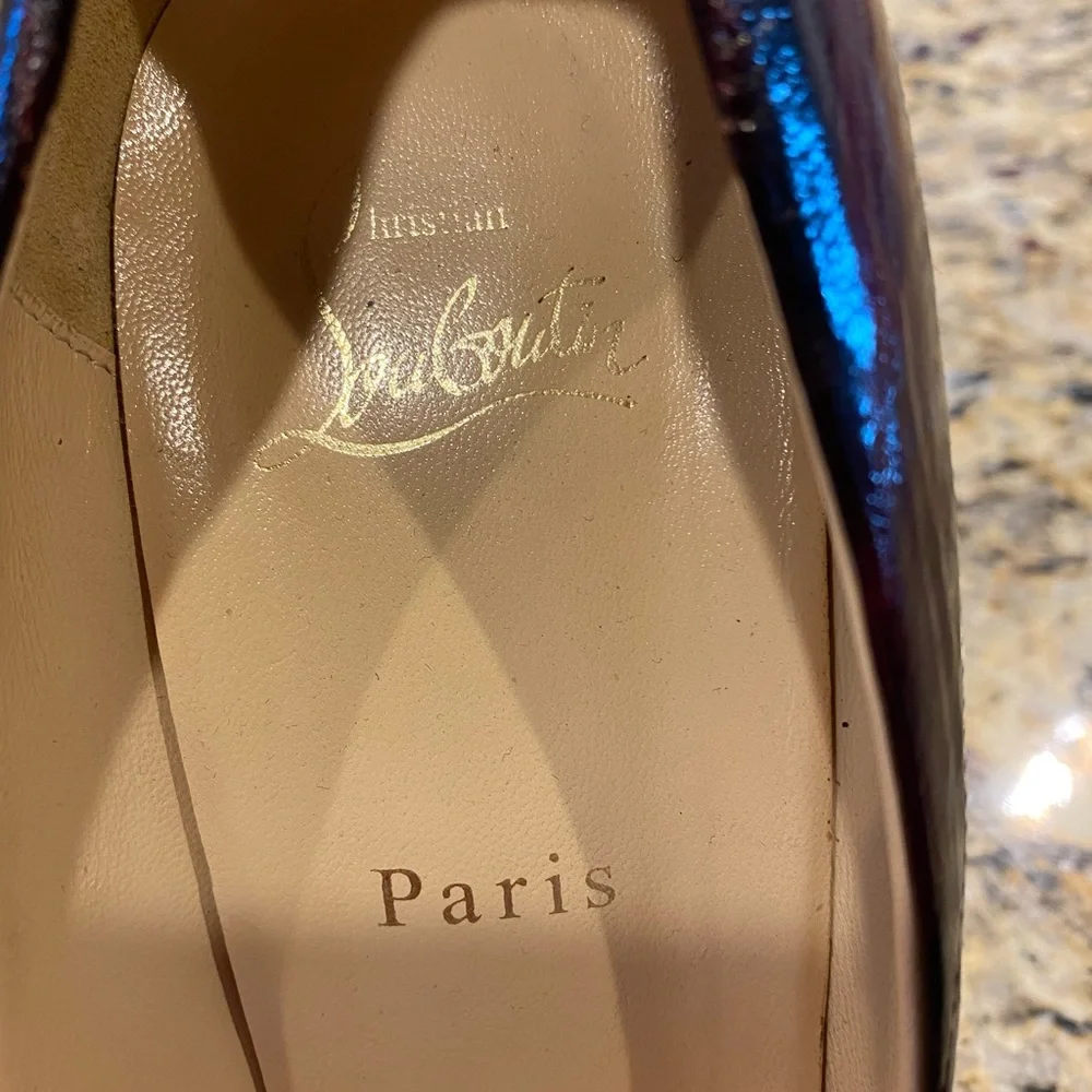 Christian Louboutin Stilettos! Burgundy/Black. Size 40. Gorgeous! - Picture 9 of 14